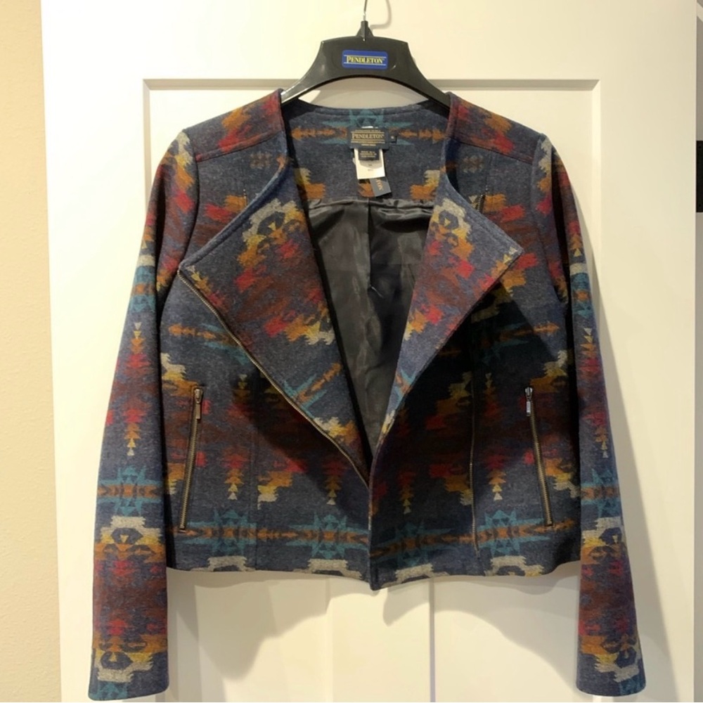 Pendleton Multicolor Patterned Women's Blazer - image 1